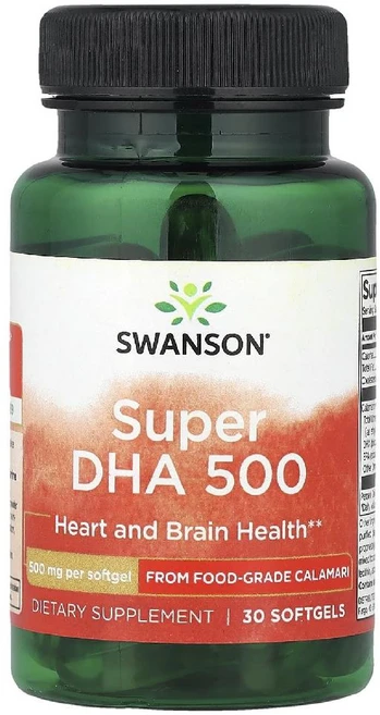 스완슨 오메가3 Super DHA 500 500mg 30소프트젤, 1개, 30정 - 쿠팡