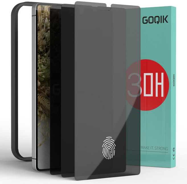 고퀵 프라이버시 강화유리 사생활보호 좌우시선차단 액정보호필름, 3개