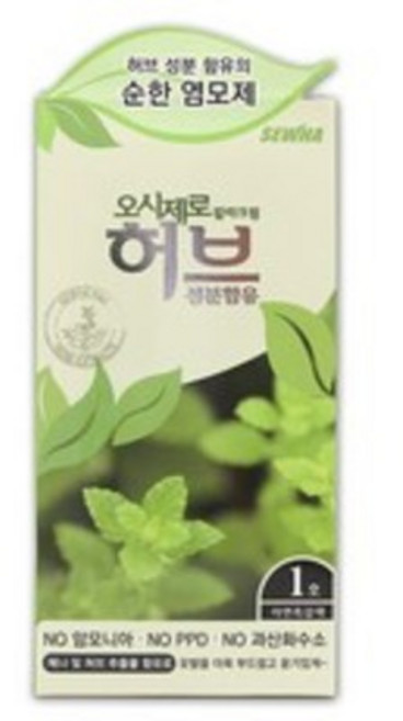 오시제로 칼라크림 옻 타지 않는 염모제/염색약 허브성분 함유, 2호 연한 흑갈색, 1개