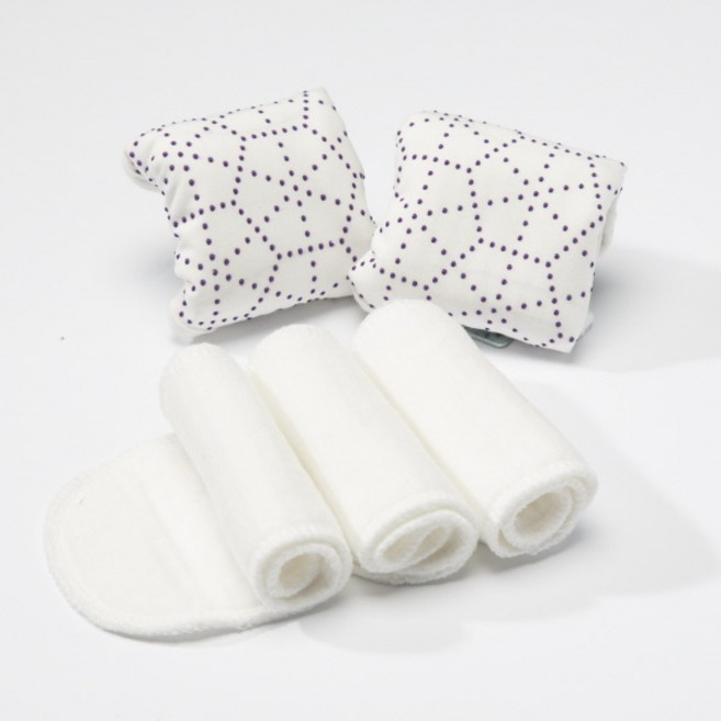 네이처수 천연 유기농 대나무 면생리대 천생리대 팬티라이너, 오버나이트 (메인패드 1개+리필패드 3개), 오버나이트, 1개