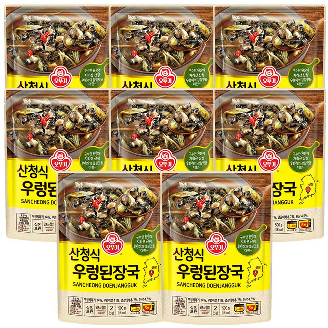 오뚜기 산청식 우렁된장국 캠핑음식 국물요리 500G 1개, 8개