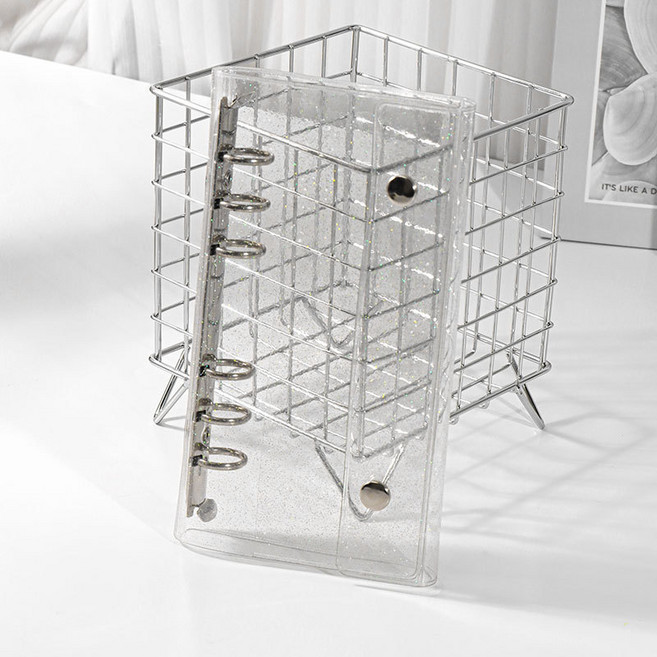 미소데이샵 A6 하프 바인더 커버 속지 미포함 투버튼, 1개, 글리터