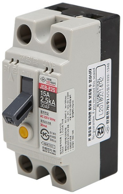 진흥 누전차단기 산업용 JEB E2S 2P 15A 2.5KA 소 기타 전기용품, 단품, 1개