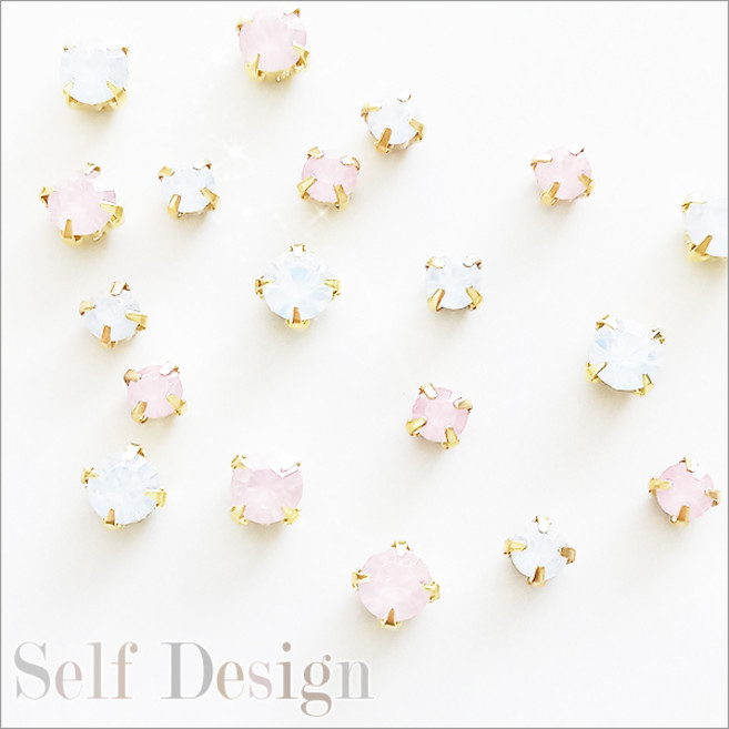 반투명 미니 골드캡큐빅 8개 4mm 5mm 미니컬러큐빅