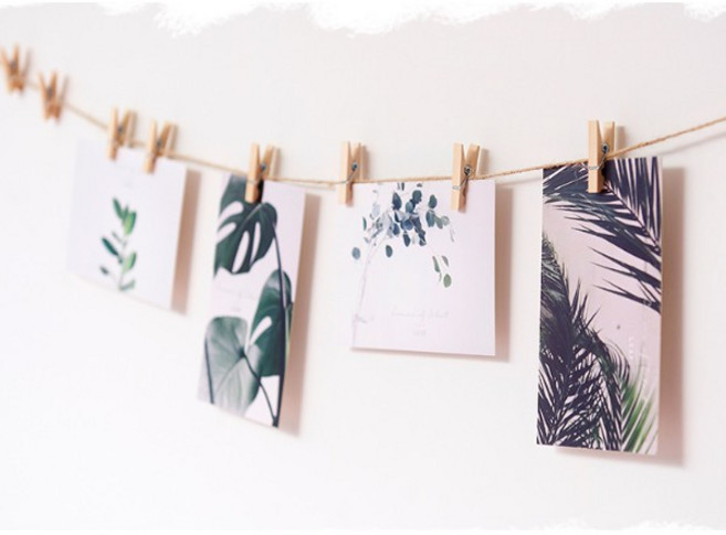 小木夾麻繩組 相片牆裝飾必備, 1個, 【原木夾】加長款3.5公分『1隻』