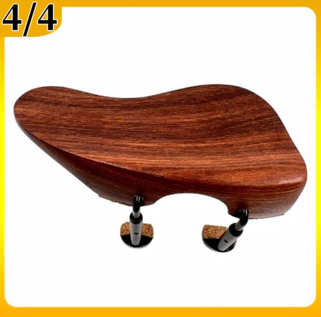 44 34 12 14 바이올린 턱받침 설치 클램프 실버골드 브래킷 나사가 있는 바이올린 턱받침 로즈우드에보니 목재 부품, [25] rosewood