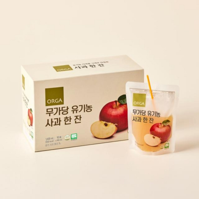 풀무원 무가당 유기농 사과 한잔 140ml 10개