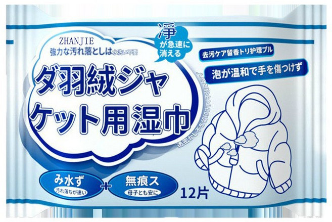 엘제지 휴대용 다둉도 패딩 얼룩제거 티슈 국내배송, 5개, 12매