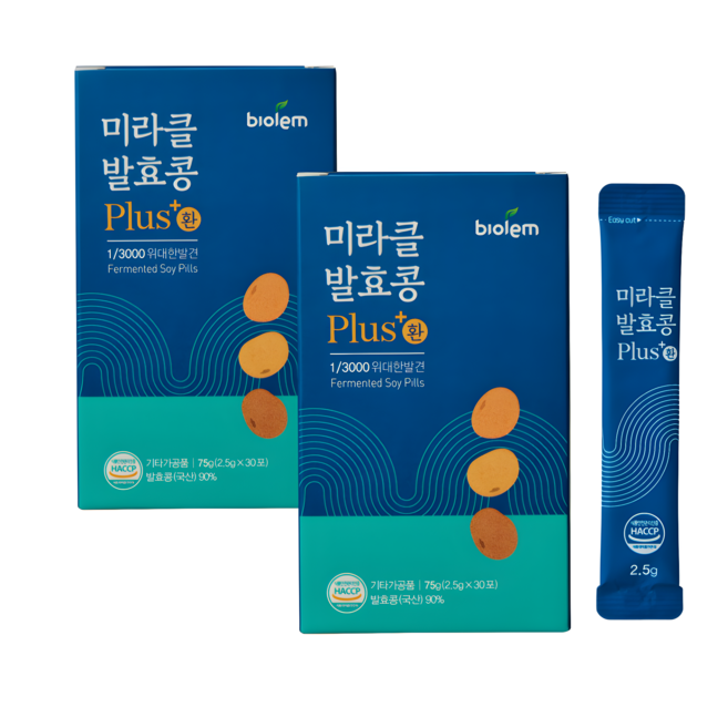 청국장환 특허균주 미라클발효콩환 30포, 75g, 2박스