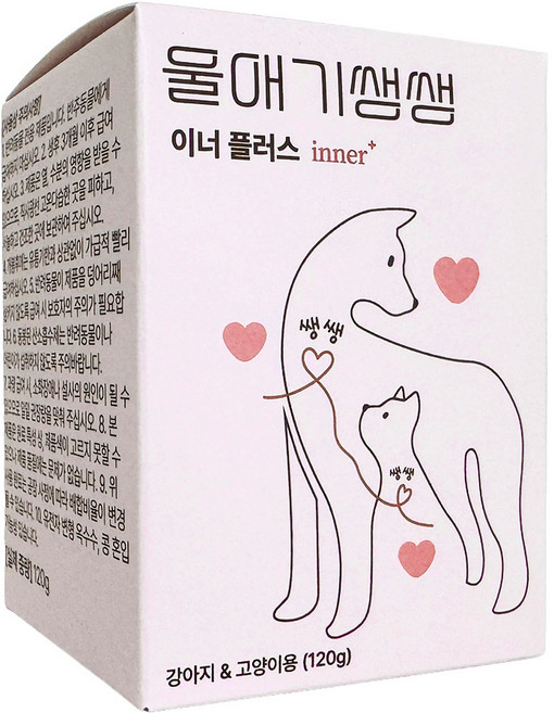 울애기쌩쌩 이너플러스 반려동물 종합영양제 기관지 심장 신장 간 케어, 60정, 1개