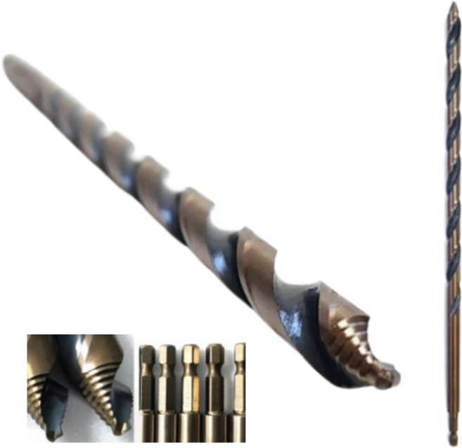 INVEN* 인벤 HSS 롱 스텝기리 드릴비트 임팩용 @낱개@ 홀카타 임팩, G3-ST8 롱스텐기리 (8mm), 1개