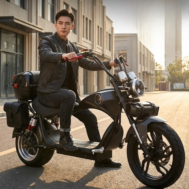 할리 전동 스쿠터 광폭 타이어 2륜 전동 전동킥보드, 3000W 고속충전 160km(탈착), 60V