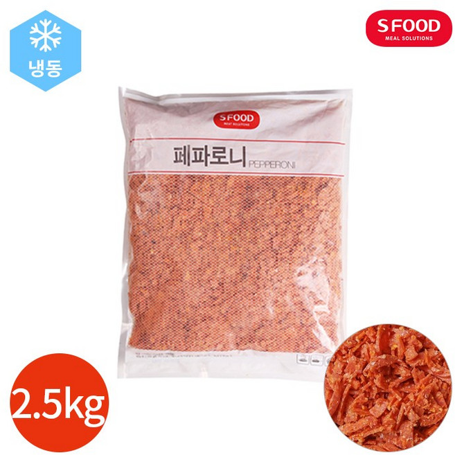 에쓰푸드 페파로니 8mm 다이스 2.5kg 냉동 파스타 볶음밥 토핑용, 1개