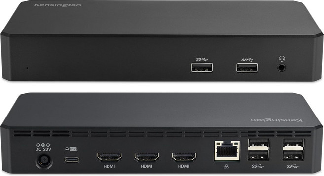 켄싱턴 SD4760P 11-in-1 USB-C 도킹 스테이션 트리플 모니터 디스플레이링크 3xHDI 노트북 100W 충전 6xUSB A 이더넷 오디오 ac 및 Windows