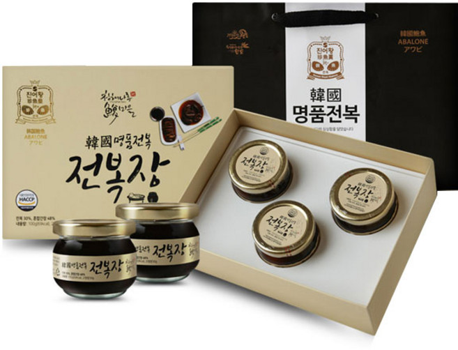 다시마전복수산 조미 전복장 선물세트(100g x 3병), 3개, 100g