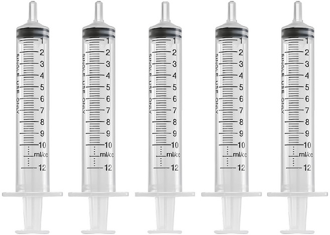 닥터보틀 리필도구 소분 주사기, 5개, 리필주사기 12ml