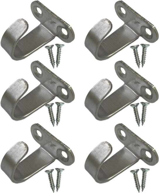 드림공간 스텐J고리 천정용 다용도걸이 옷걸이 고정 후크, 6개, 스텐