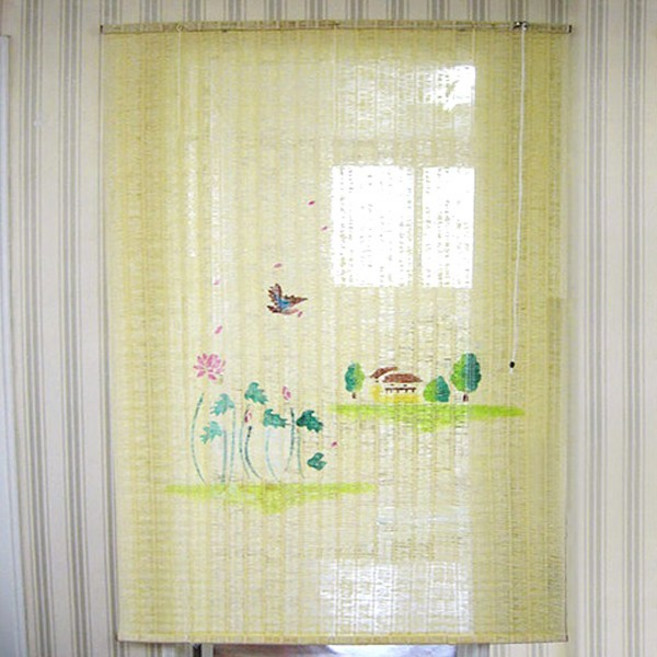 [아리아스토어샵] 튤립 자동 문발 90x175cm 현관커튼 현관문발 햇빛가리개 PVC문발