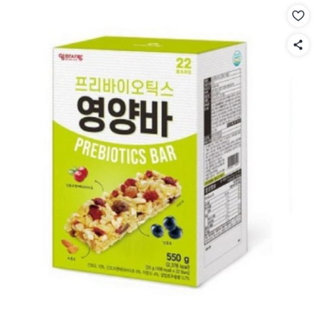 엄마사랑 프리바이오틱스 영양바, 550g, 3개