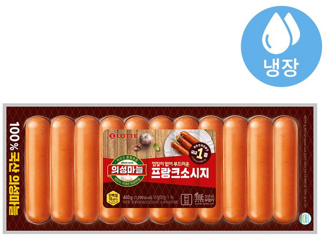 롯데 의성마늘 프랑크, 460g, 2개