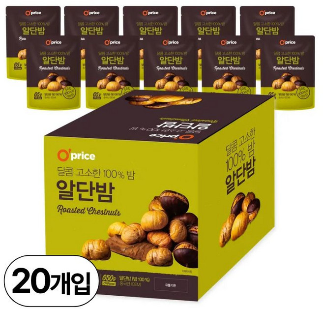 Oprice 자연단맛 알단밤, 650g, 2개