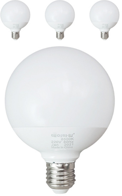 LED 볼전구 G120 숏타입 20W 4개입, 주광색, 4개