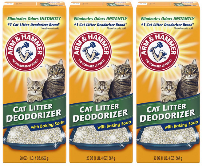 암앤해머 캣리터 디오더라이저, 567g, 3개