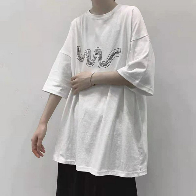 寬松圓領短袖T恤