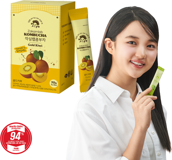 [NEW] 작심랩 콤부차 골드키위 10+2박스, 5g, 12박스, 10개입