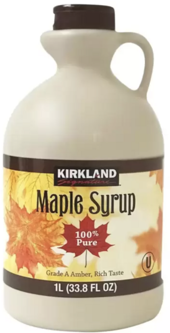 Kirkland Signature 楓糖漿 1公升大容量 加拿大原裝進口 A級琥珀濃郁風味, 1個