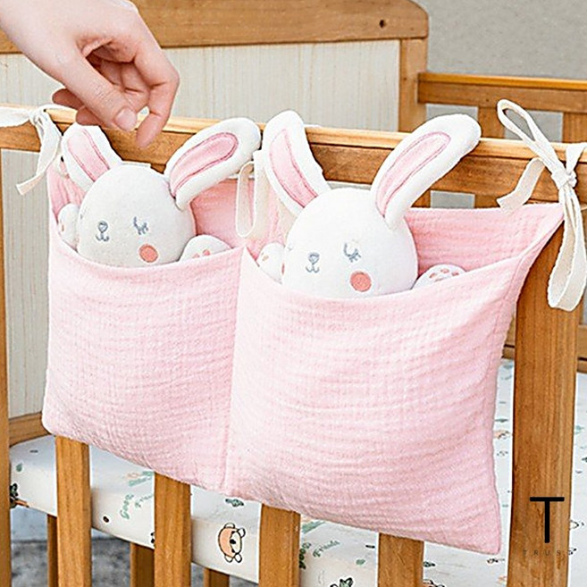 침대 헤드 사이드 수납 걸이 수납함 포켓 소품정리함, 그레이