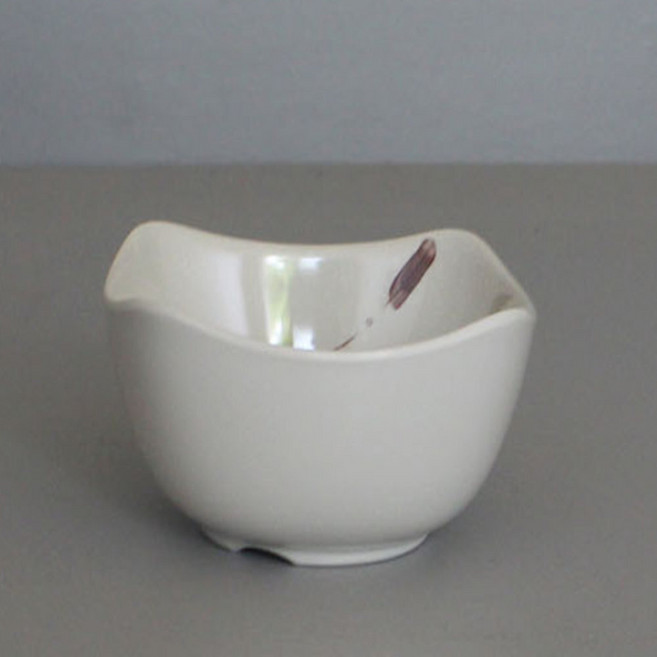 [SB수빈스토어] 스노우 사각볼 멜라민 그릇 접시 업소용 볼그릇 국대접 한정식그릇, 스노우플라워 사각볼 7.5볼