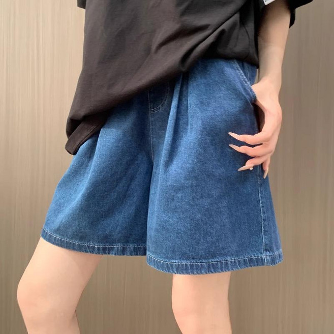 YYCL 天絲牛仔寬鬆休閒短褲