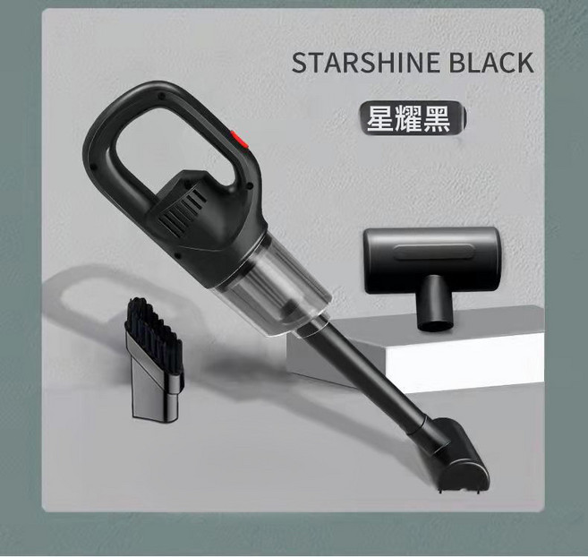 電動款手持無線充電吸塵器可攜式家用車載用強勁吸力大功率吸塵器, 無規格, 黑色英文彩盒