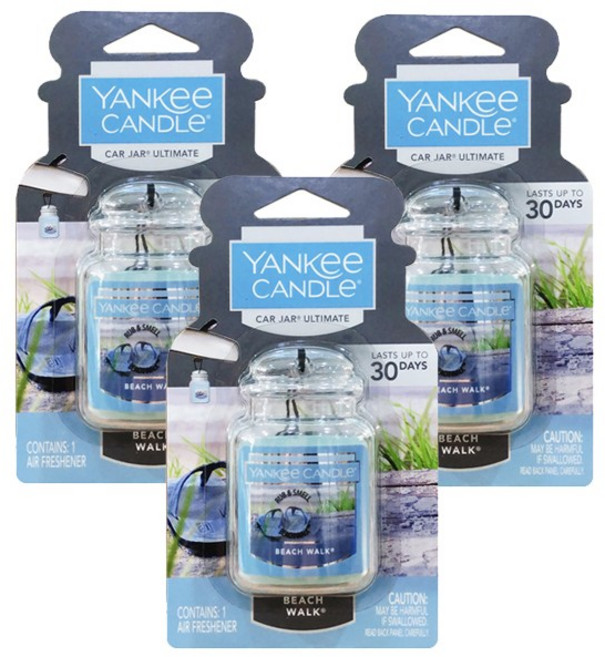 [1+1+1] 무배 양키캔들 카자 얼티메이트 차량용 자동차 방향제, 3개, 얼티메이트 비치워크