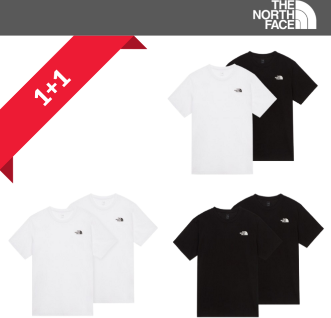 (국내매장정품) 25SS 노스페이스 반팔티 1+1 냉감 소재 여름 데일리 남녀공용 레이어드 기본핏 외출 봄 반소매 티