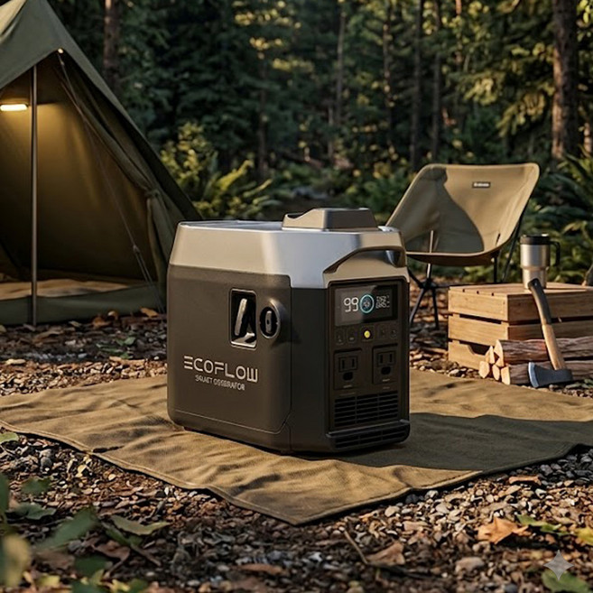 에코플로우 푸드트럭 캠핑 스마트 발전기 LPG 휘발유 겸용 제너레이터, 혼합, 스마트발전기