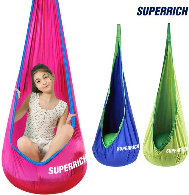 슈퍼리치 어린이 해먹 그네 실내그네 야외그네 해먹그네 아기그네 해먹 유아그네 야외그네의자 어린이그네 해먹그네세트 캠핑해먹 해먹, 어린이해먹그네SW01-02핑크