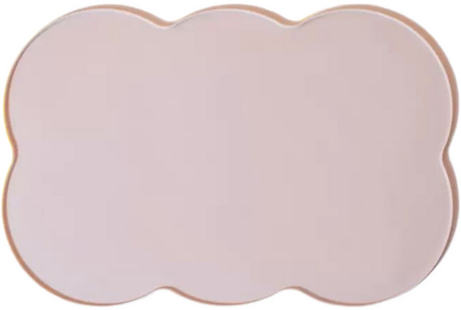 드루피 반려동물 파스텔 논슬립 식기패드, 1개, 베이지