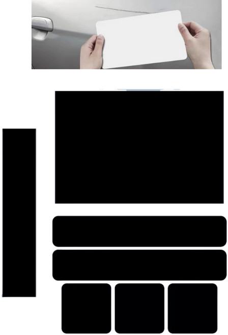 바이유즈 차량용 땜빵스티커 스크래치 커버 스티커, 1세트, 블랙