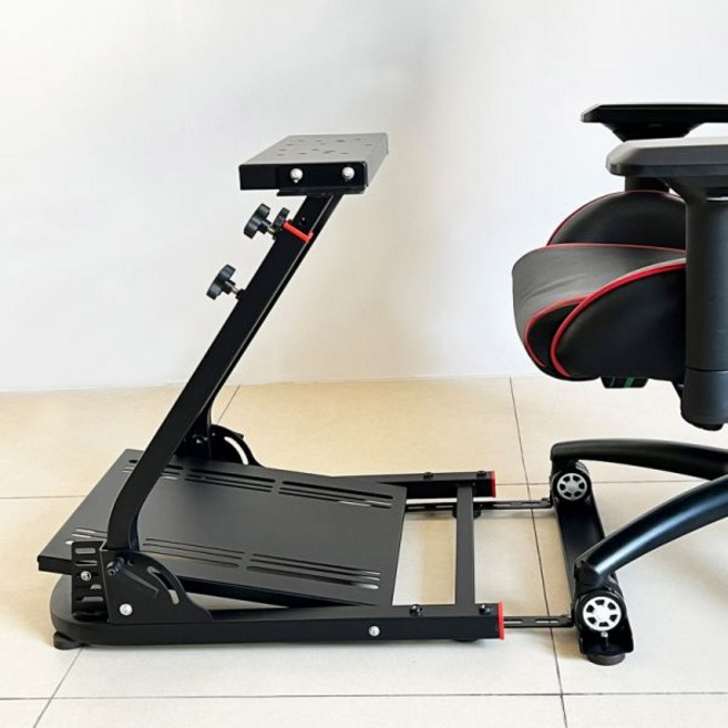 레이싱휠 거치대 고정 액세서리 의자 연결 자동차 게임 콘트롤러 스탠드 블랙, 화이트