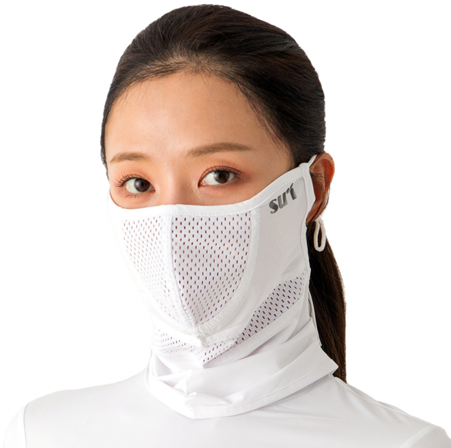 수이골프 H형 스포츠 마스크 UV 자외선 차단 얼굴 햇빛가리개 골프 등산 조깅 바이크, H-07 화이트