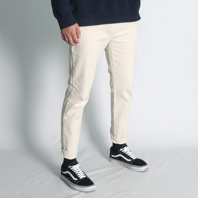 오씨엘 남자 기모바지 겨울 9부 밴딩 면 팬츠 스판 일자 빅사이즈 양기모워싱면밴딩