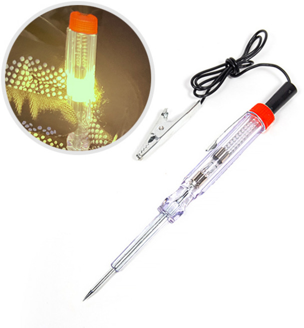 ZIO-BIZ 차량용 검전기 배선테스터기 / LED 배선테스터기 차량용 자동차 배선 쇼트 단선 체크 전압측정기 전압테스터기 전류테스터기 검전기, 1개