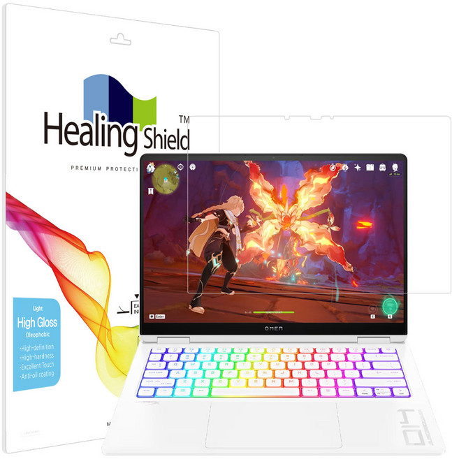 힐링쉴드 HP 오멘 14 슬림 fb0038TX 올레포빅 Light 액정보호필름, 1개