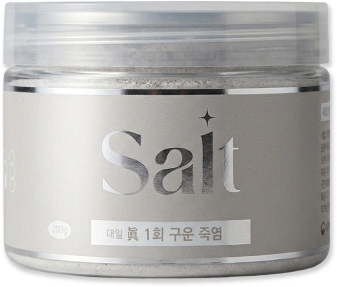 청년소금 죽염 고운미세분말 양치 소금차, 200g, 1개