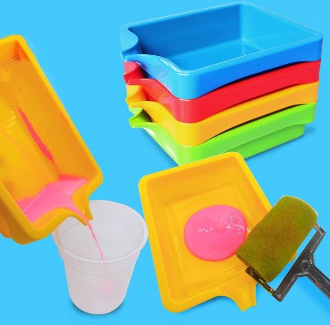 유아물감놀이 미술 물감파레트 4컬러 사각팔레트 스펀지 도장 찍기 도구 재료, 색상랜덤_1개, 1칸