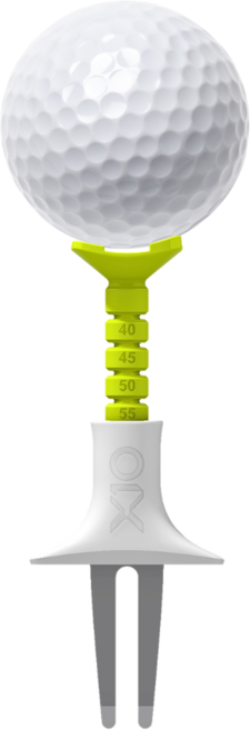 캠프런 엑스텐골프 원티 4in1 높이조절 골프티꽂이 자석클립 포함 1P SET, 네온그린, 1개