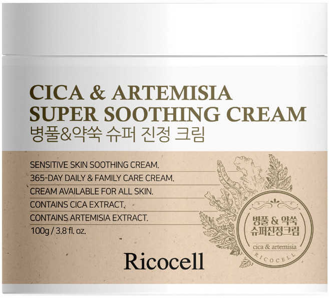 리코셀 강화약쑥&병풀 슈퍼 진정 크림 100g (고보습크림 시카성분함유 홍조완화), 1개