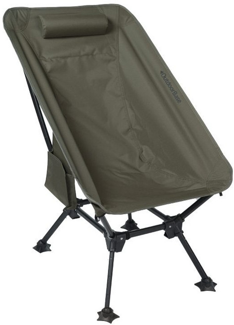 Outdoorbase R5 高背露營椅 7075鋁合金 靜態耐重200kg, 森綠, 1個